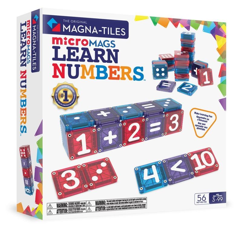 MAGNA-TILES microMAGS Learn Numbers – 56 deler