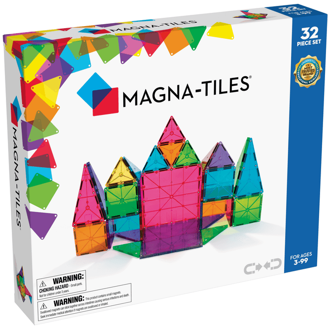 Hovedbilde MAGNA-TILES transparente farger - 32 deler