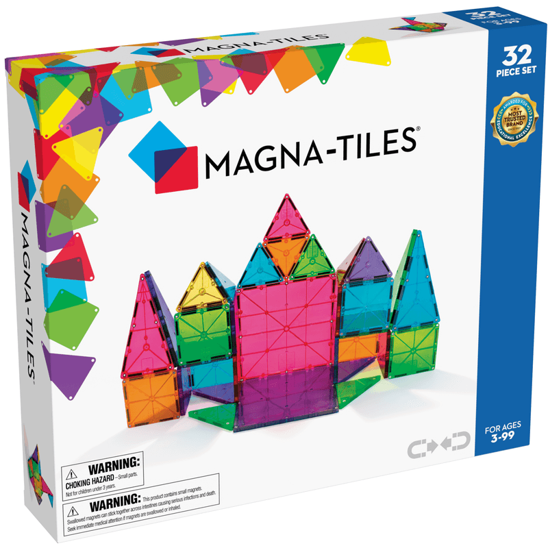 MAGNA-TILES transparente farger - 32 deler
