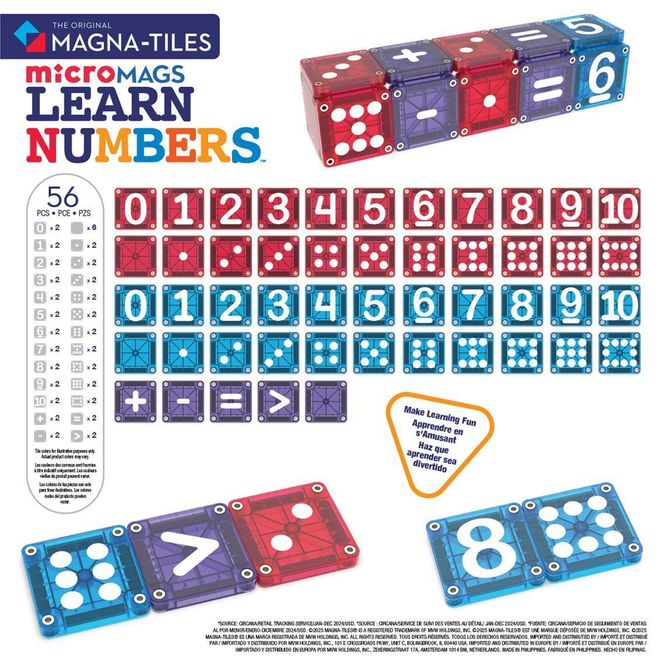 Hovedbilde MAGNA-TILES microMAGS Learn Numbers – 56 ...