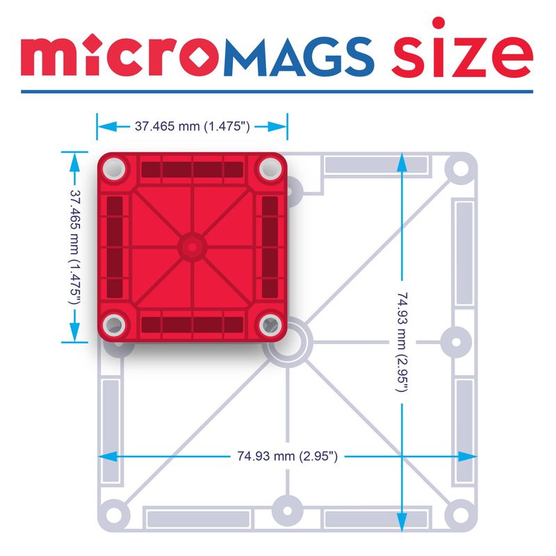 MAGNA-TILES microMAGS Learn Numbers – 56 deler